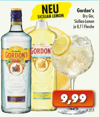 Lösch Depot Gordon's Dry Gin oder Sicilian Lemon 0,7L Angebot