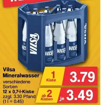 Famila Nord West Vilsa Mineralwasser 12x0,7 L Kiste Angebot