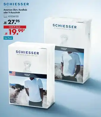 Galeria Schiesser American Shirt, Rundhals oder V-Ausschnitt Angebot