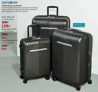 Galeria Samsonite 4 Rollen Trolley Serie Gateway Angebot