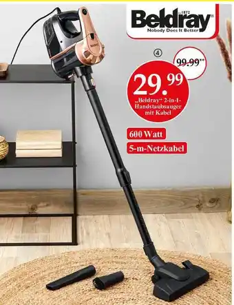 Woolworth Beldray 2in1-handstaubsauger Mit Kabel Angebot