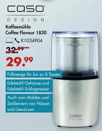 Galeria Caso Design Kaffeemühle Coffee Flavour 1830 Angebot