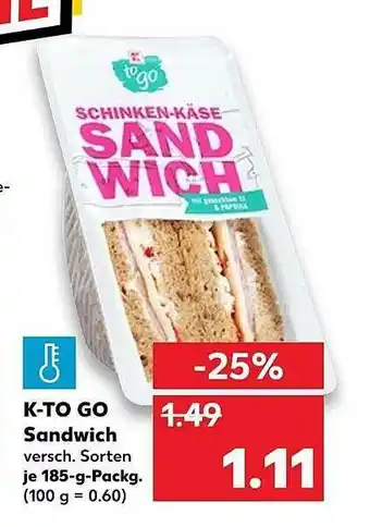 Kaufland K-to Go Sandwich 185g Angebot