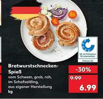 Kaufland Bratwurstschnecken Spieß Angebot