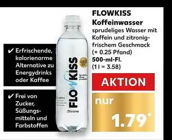 Kaufland Flowkiss Koffeinwasser 500ml Angebot