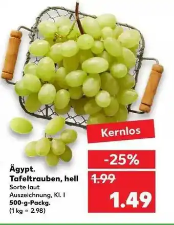 Kaufland Tafeltrauben, Hell 500g Angebot