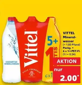 Kaufland Vittel Mineralwasser 6x1L Angebot