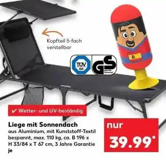 Kaufland Liege Mit Sonnendach Angebot