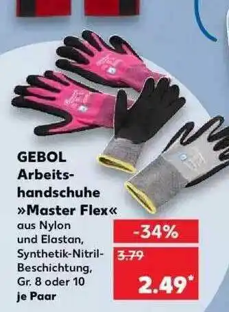 Kaufland Gebol Arbeitshandschuhe „Master Flex” Angebot