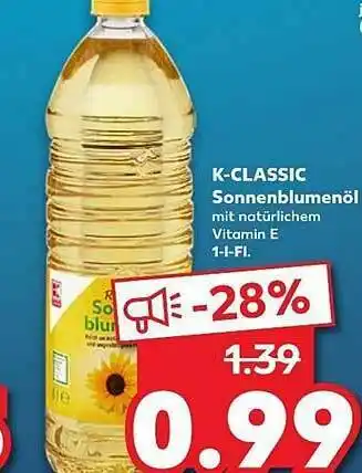 Kaufland K-Classic Sonnenblumenöl 1L Angebot