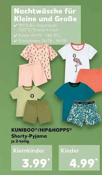 Kaufland Kuniboo - Hip&hopps Shorty Pyjama Angebot