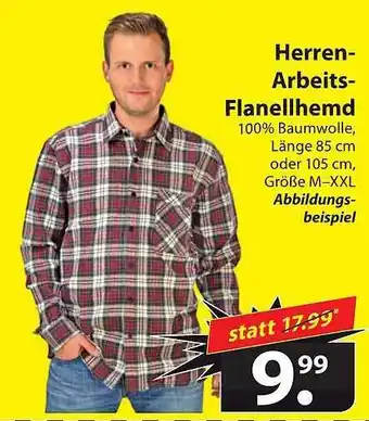 Famila Nord Ost Herren-Arbeits-Flanellhemd Angebot