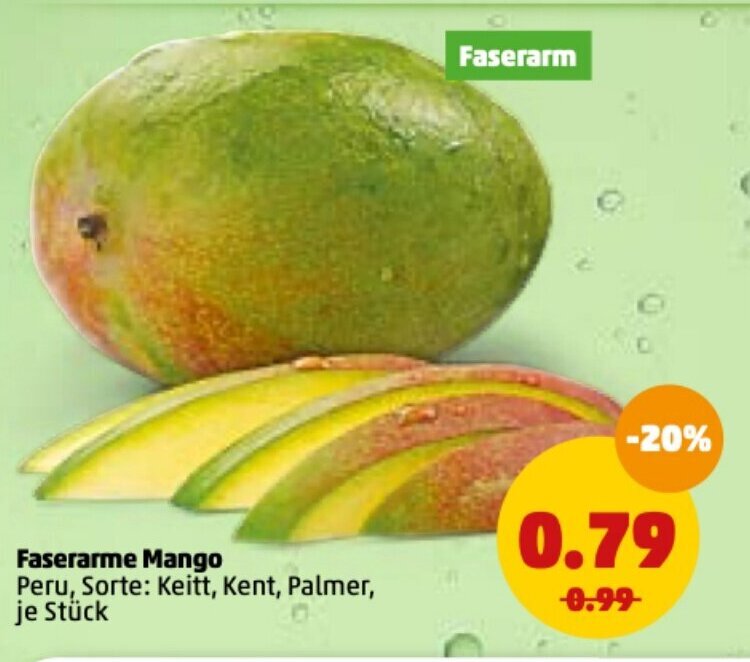 Faserarme Mango Angebot