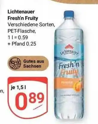 Globus Lichtenauer Fresh'n Fruity Angebot