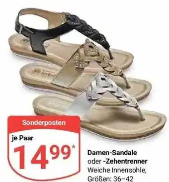 Globus Damen-sandale Oder -zehentrenner Angebot