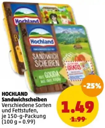 PENNY Hochland Sandwichscheiben 150 g Angebot