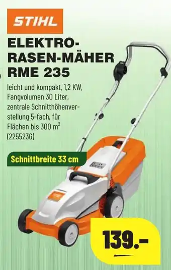 Leitermann Baumarkt Stihl Elektro Rasenmäher RME 235 Angebot