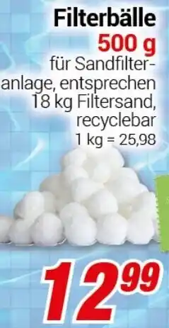 CENTERSHOP Filterbälle 500 g Angebot