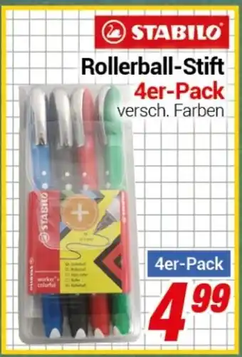 CENTERSHOP Stabilo Rollerball Stift 4er Pack Angebot