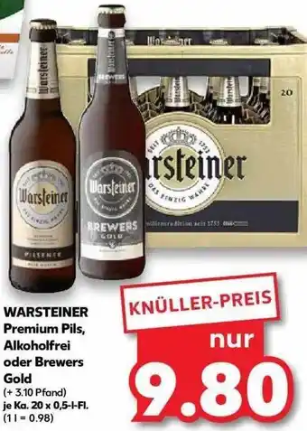 Kaufland Warsteiner Premium Pils, Alkoholfrei Oder Brewers Gold Angebot