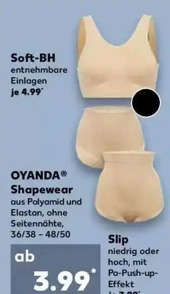 Kaufland Soft-bh, Slip Oder Oyanda Shapewear Angebot