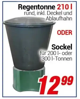 CENTERSHOP Regentonne 210 L oder Sockel Angebot