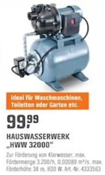 OBI Hauswasserwerk ,,HWW 32000" Angebot