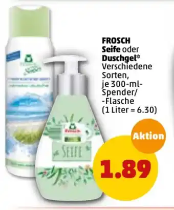 PENNY Frosch Seife oder Duschgel 300 ml Angebot