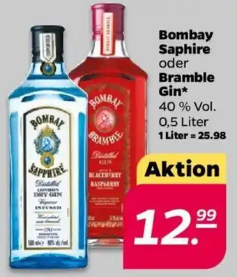 NETTO Bombay Sapphire oder Bramble Gin 0,5 Liter Angebot