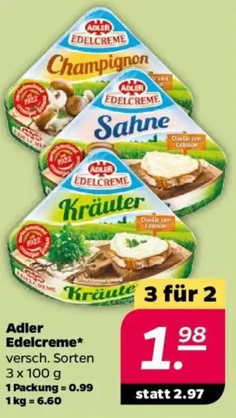 NETTO Adler Edelcreme 3 x 100 g Angebot