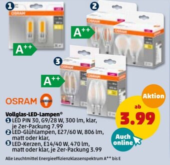 PENNY Osram Vollglas LED Lampen Angebot