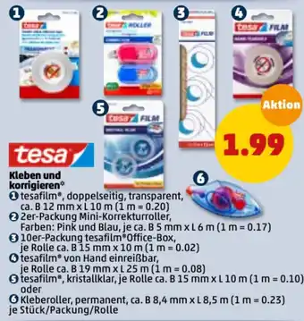PENNY Tesa Kleben und korrigieren Angebot