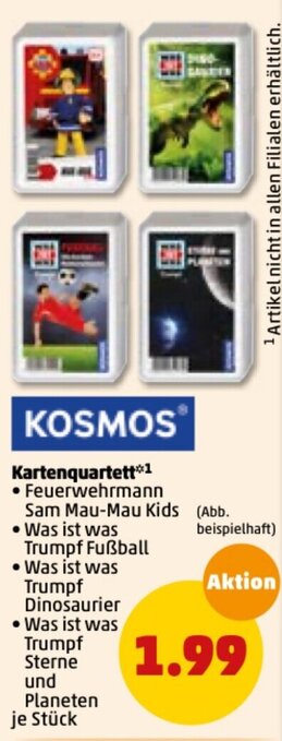 PENNY Kosmos Kartenquartett Angebot