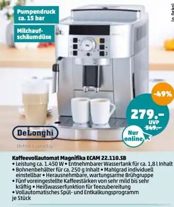 PENNY DeLonghi Kaffeevollautomat Magnifika ECAM 22.110.SB Angebot