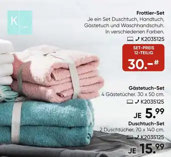 Galeria Frottier Set oder Gästetuch Set Angebot