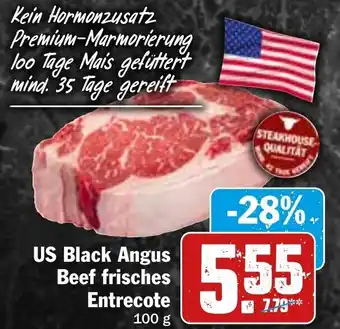 Hit US Black Angus Beef frisches Entrecote 100 g Angebot