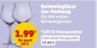 PENNY Rotweingläser 2er Packung Angebot