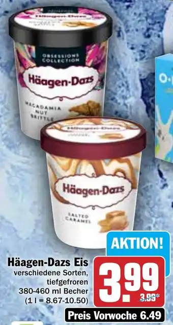 Hit Häagen Dazs Eis 380-460 ml Becher Angebot