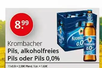 Sagasser Krombacher Pils, Alkoholfreies Pils Oder Pils 0.0% Angebot