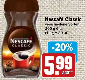 Hit Nescafé Classic 200 g Glas Angebot