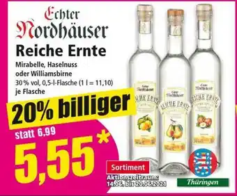 Norma Echter Nordhäüser Reiche Ernte 0,5L Angebot