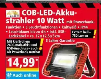 Norma I-Glow Cob Led Akkustrahler 10 Watt Angebot