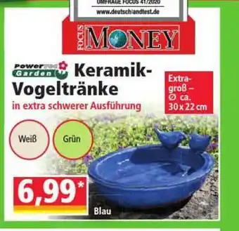 Norma Powertec Garden Keramik Vogeltränke Angebot