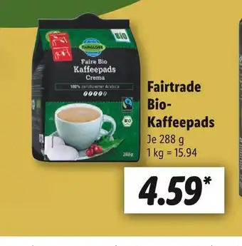 Lidl Fairtrade bio-kaffeepads Angebot