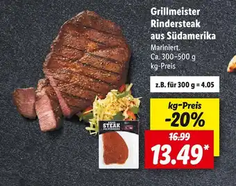 Lidl Grillmeister rindersteak aus südamerika Angebot