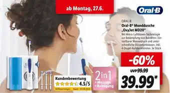 Lidl Oral-b munddusche „oxyjet md20“ Angebot