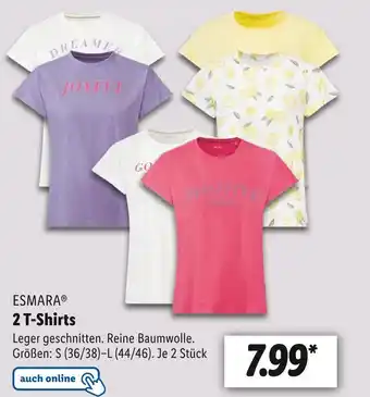 Lidl Esmara 2 t-shirts Angebot