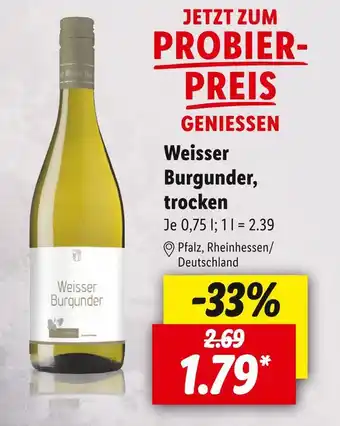 Lidl Weisser burgunder weißwein Angebot