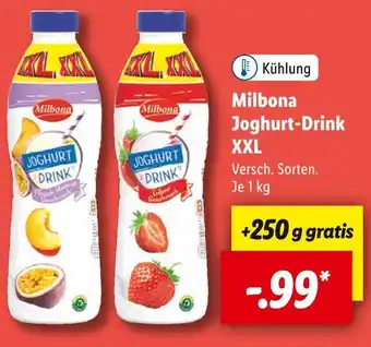 Lidl Milbona joghurt-drink xxl Angebot