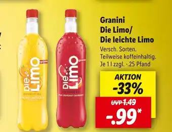 Lidl Granini die limo/ die leichte limo Angebot